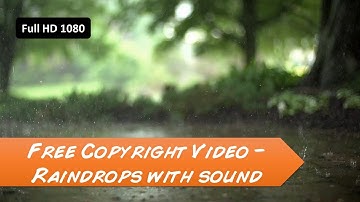 Free Copyright Video - Raindrops with sound in Jakarta Indonesia | Tropical Country | Full HD 1080