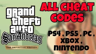 GTA San Andreas Remastered - All Cheat Codes (PS4 & PS5) 