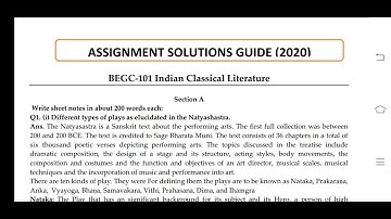 BEGC 101 Ignou Solved Assignment 2020-21