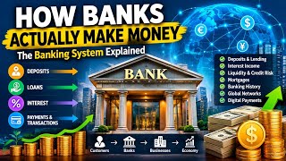 How Banks Actually Make Money 💰 | The Banking System Explained...!!! #bank #banking #moneymindset 