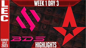 BDS vs AST Highlights | LEC Summer 2023 W1D3 | Team BDS vs Astralis