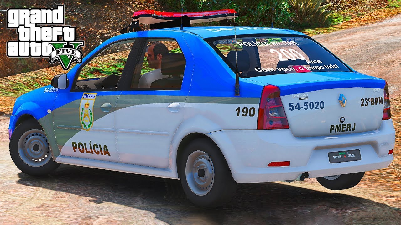 GTA V : MOD POLICIA LSPDFR, BLITZ em Primeira pessoa com Renault Logan  PMSP