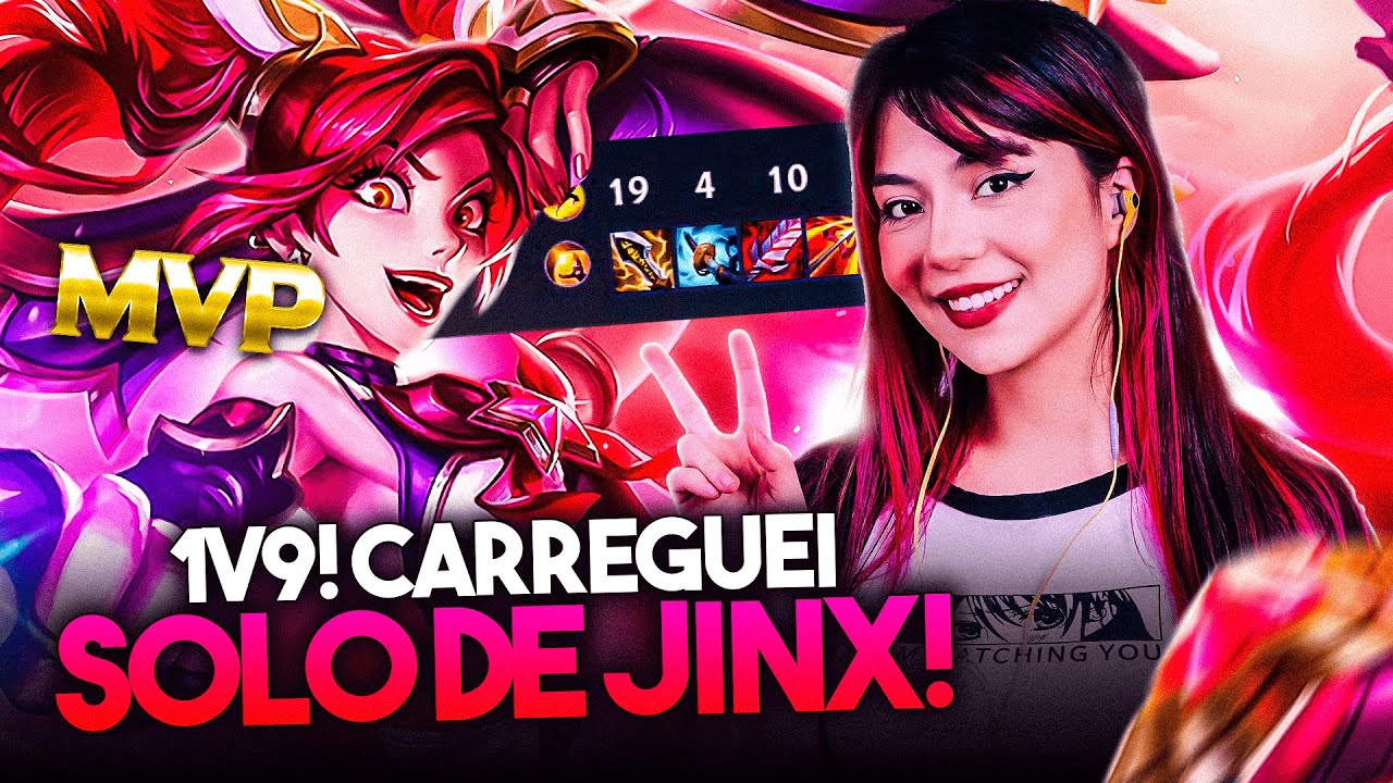 JINX É O MELHOR ADC!! FIZ 1V9 NA RANKEADA WILD RIFT YouTube