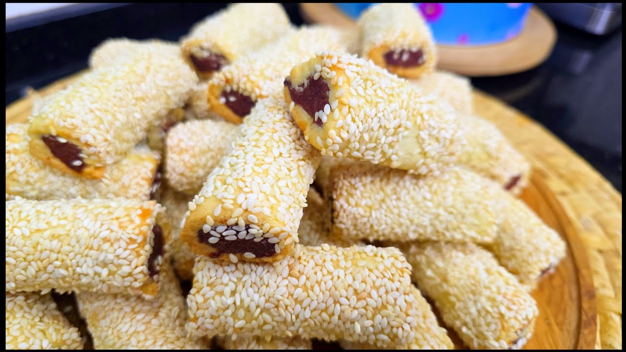مطبخ ام وليد / صبيعات الغرس و الجلجلان يذوبو في الفم ذوبان ، تحفة 😋😍🥰.