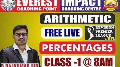 PERCENTAGES CLASS-1 PLAY T20 WITH CGL -21 | BY RAJ KUMAR SIR |