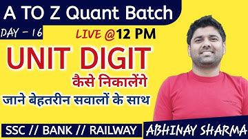 Cyclicity-How to find unit digit of any expression by abhinay sharma