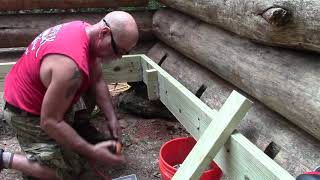 Dimensional Floor Joists on Sill Logs