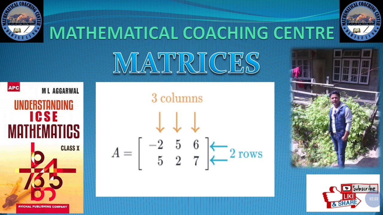 MATRICES/CLASS 10/ICSE/MATHS/INTRODUCTION/ YouTube