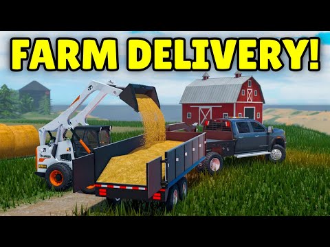 I Used the Brand NEW Flatbed to Deliver Sand to a Farm in APM | Roblox American Plains Mudding