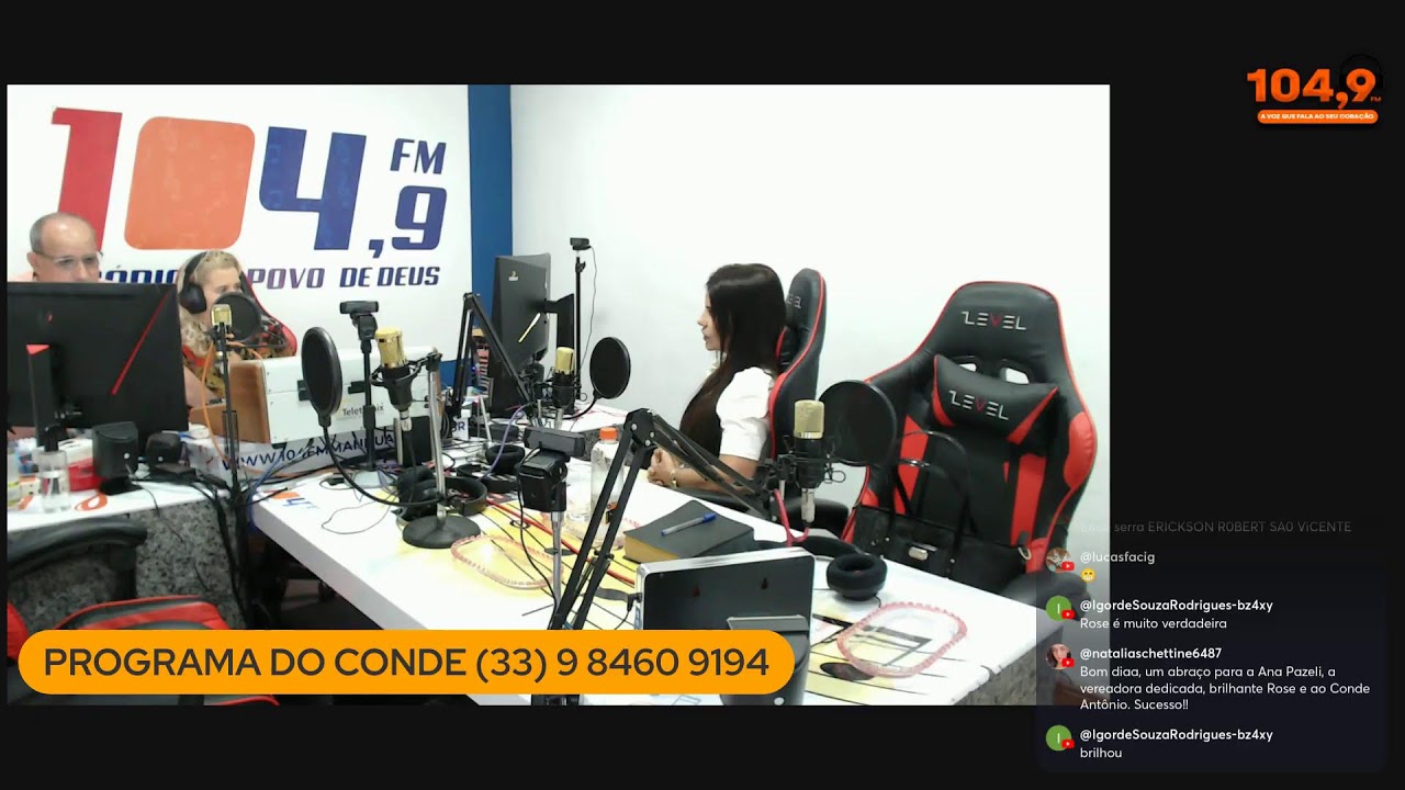 PROGRAMA DO CONDE  SOU + 104 FM MANHUAÇU VEM COMA  GENTE