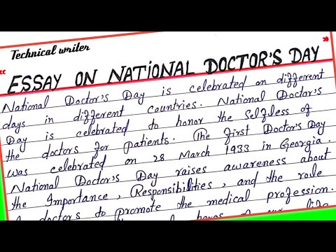 doctors day essay in english