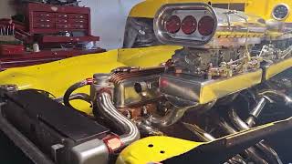 261 Chevy first time running with new manifold