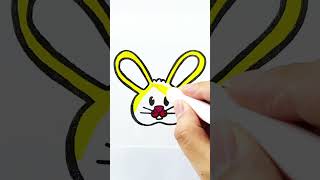 Rabbit Face Coloring Page for Toddlers