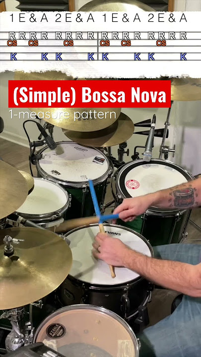 Let’s Build The Drumbeat for A Simple BOSSA NOVA #drumlesson #drums #bossanova