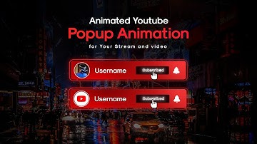 Animated YouTube Popup Animation for Streamers // Social Media Lower Thirds // Social Media Widget