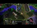 1000 MMR Night Elf surviving a mass hunts tower rush