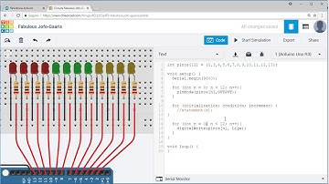 5.9.2 - Estrutura de Controle for (Curso Arduino Aula 46)