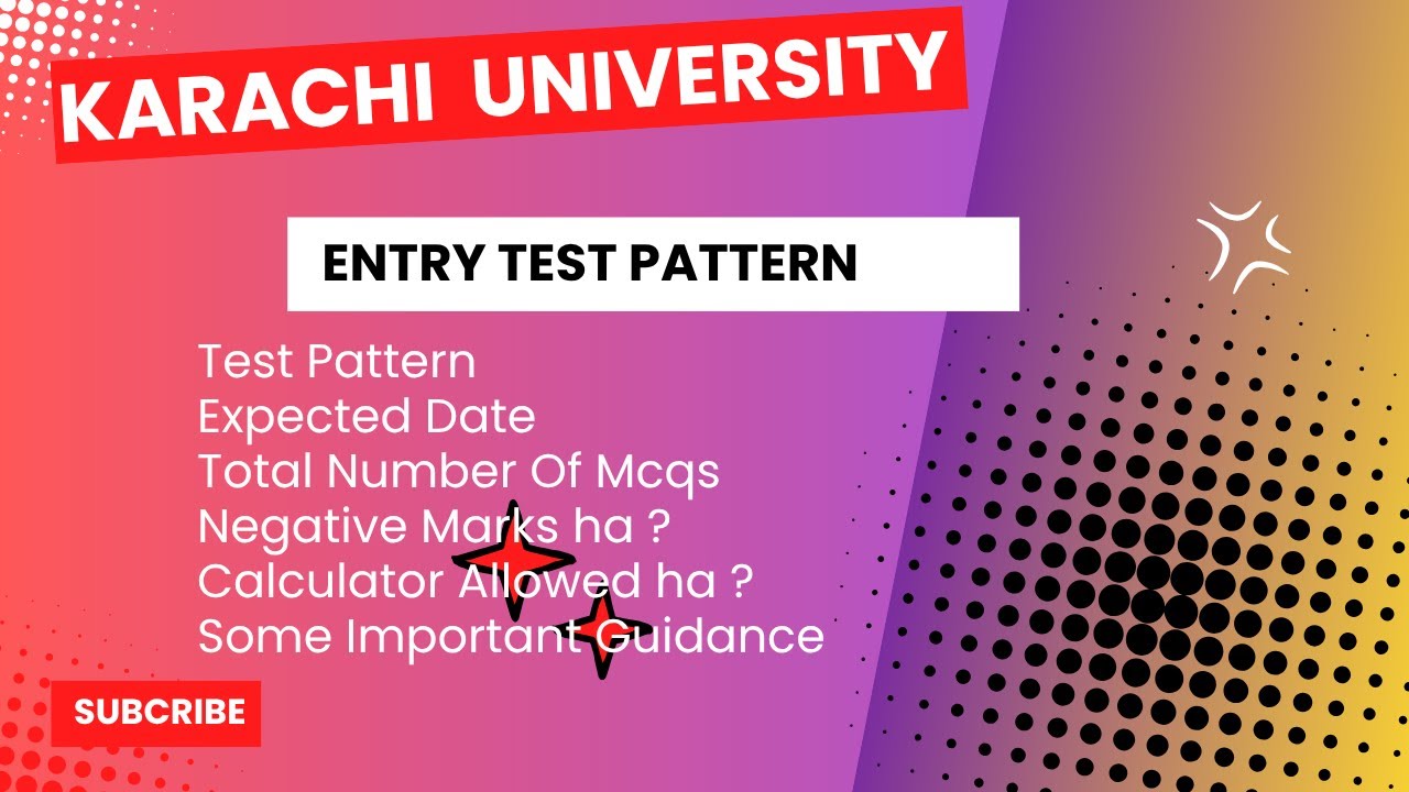 Karachi University Entry Test Pattern  2025 to 2026 || Test Guidance With Detailed Explanation.