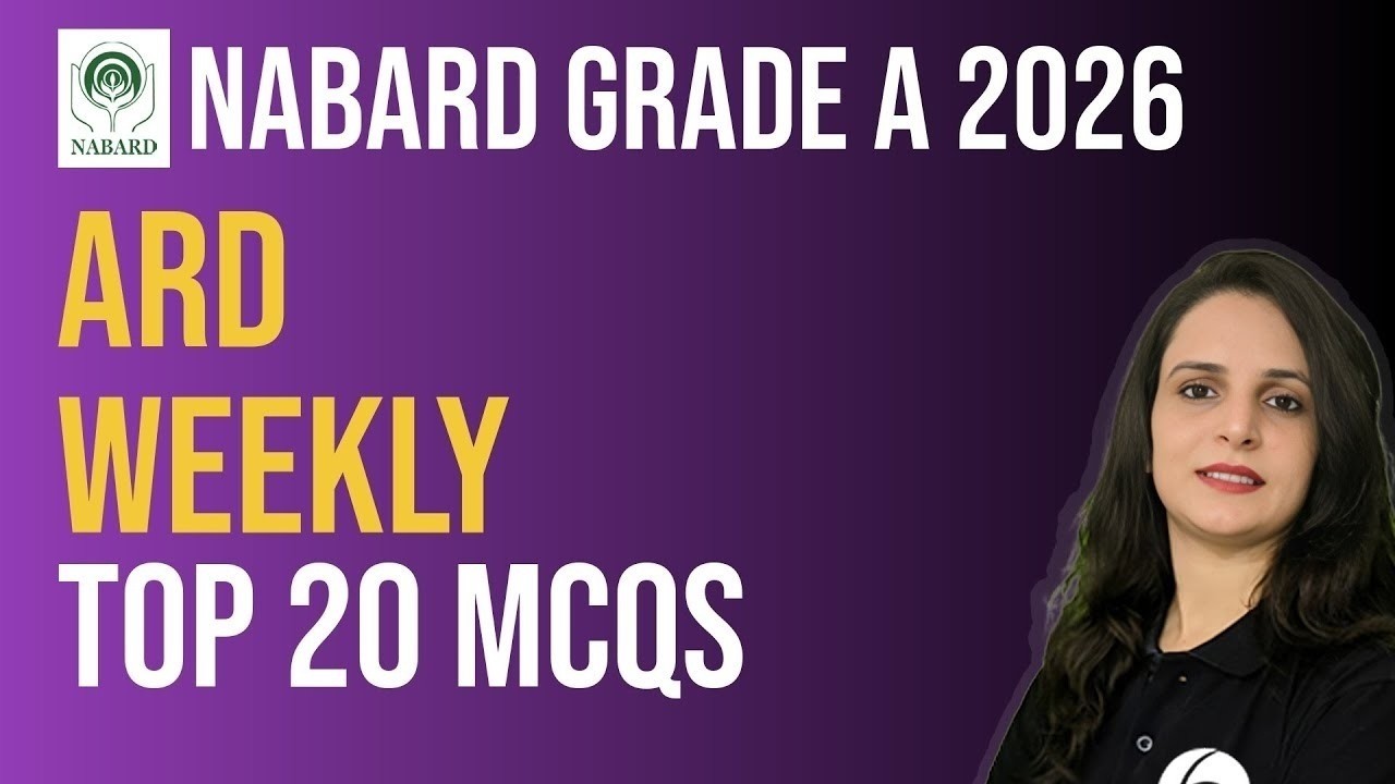 NABARD GRADE A 2026 | ARD | Top 20 MCQs WEEKLY - YouTube