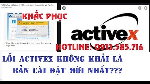 Hướng dẫn cài đặt activex trên trang mua săm công năm 2024