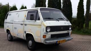 Volkswagen T3 1985 Two tone colour painting with rollers GREEN