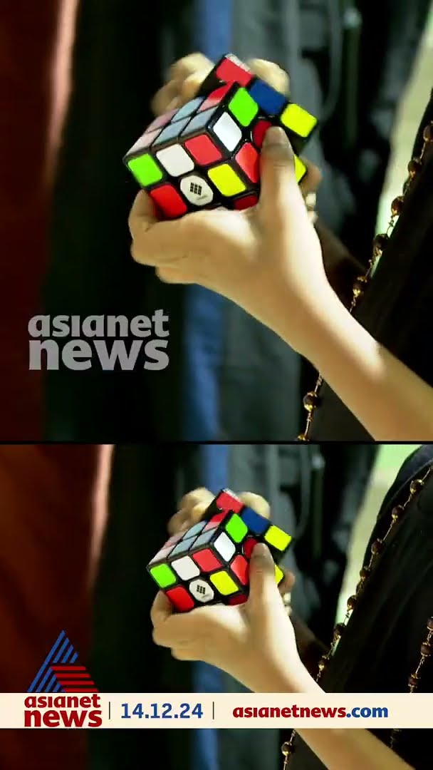 ദേ റുബിക്‌സ് ക്യൂബിൽ അയ്യപ്പ രൂപം...; സന്നിധാനത്ത് കയ്യടി നേടി സഹോദരങ്ങൾ