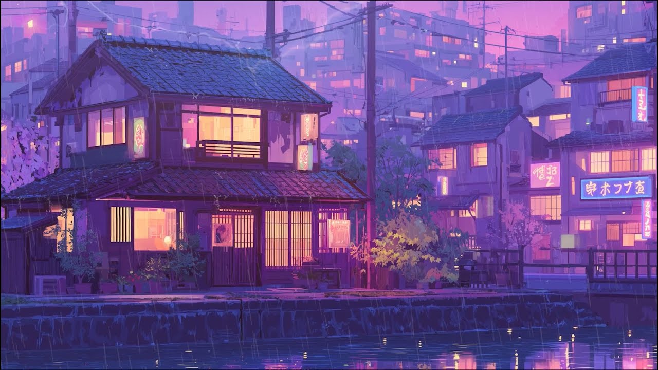 Midnight Tokyo Rain 🌧️ Gentle Lofi Music Ambience
