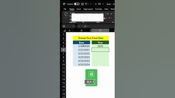 Extract Year from given date | #exceltips #excelforbeginners #excelhacks
