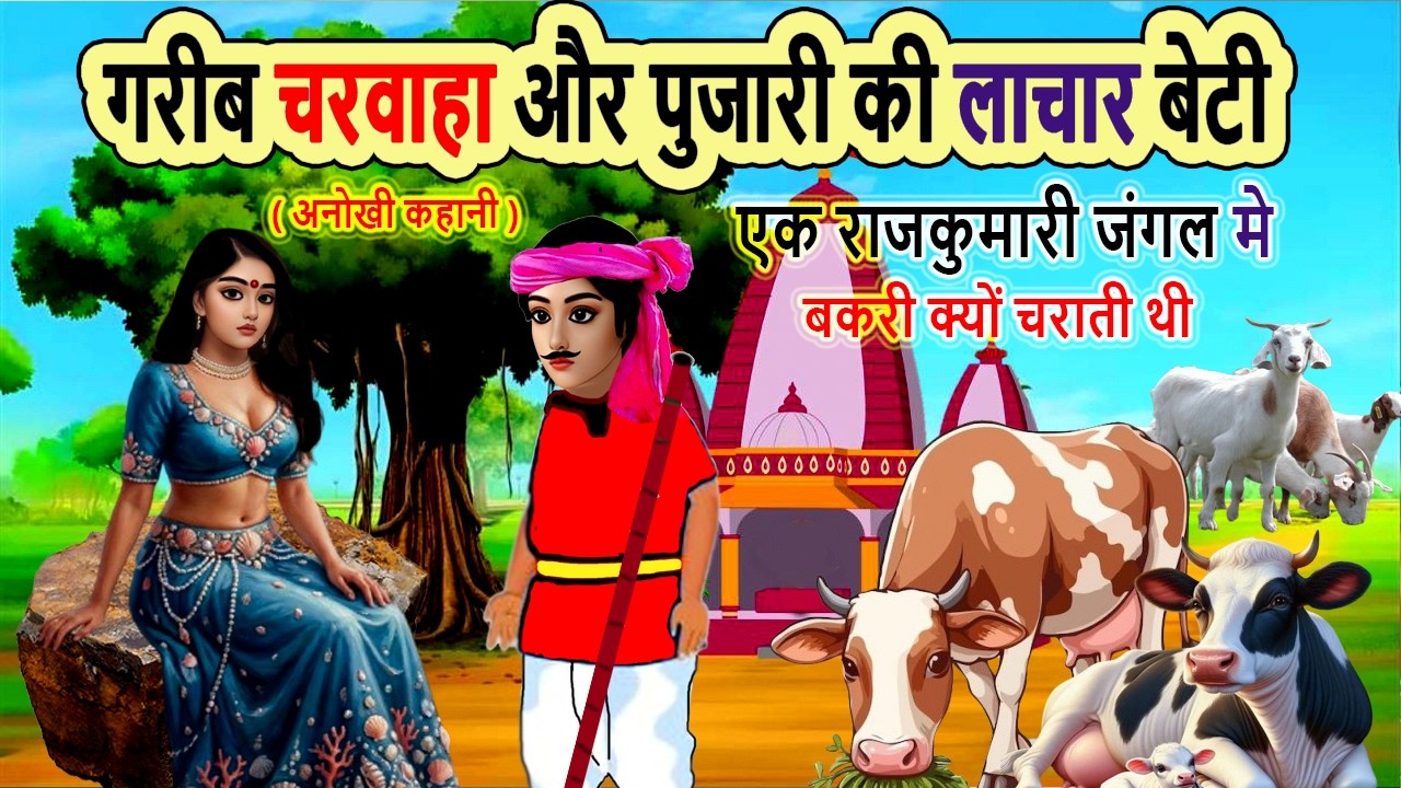 गरीब चरवाहा और पुजारी की लाचार बेटी | moral story | cartoon story | hindi |  bedtime | mann k voice