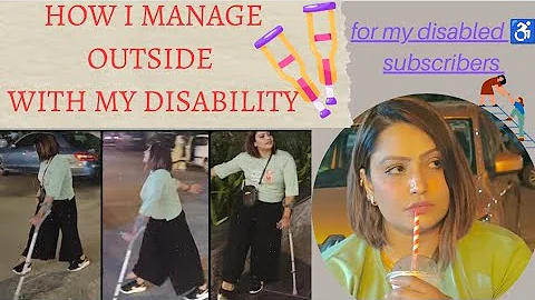 how i manage outside with my disability♿|caliper crutches  #disability#handicap#caliper #crutches