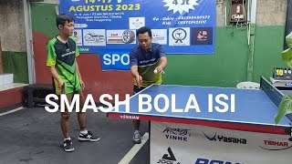 cara mudah smash bola isi backspin  tenis meja