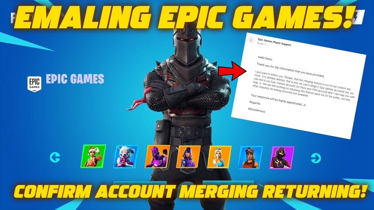 Account Merging Confirmed Returning By Epic Games Support Fortnite Account Merging Youtube