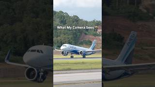 Indigo Airbus A320 Takeoff From Phuket Airport Captured In Two Ways Phone Vs Camera.