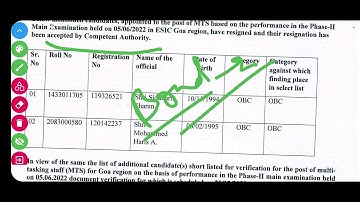 ESIC MTS 2022 Resignation Accept ESIC MTS 2022 Waiting list Joining letter #esicmts2022 #esicmts