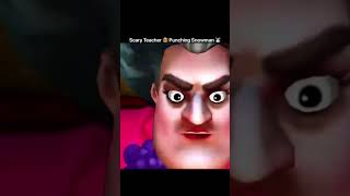 Scary Teacher 3D 👩‍🏫 Punching 🥊 Snowman ☃️ | miss T Snowman Prank | #scaryteacher3d #shorts screenshot 5