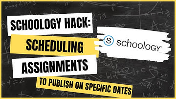 Schoology 101 - Setting a Publish Date for Assignments