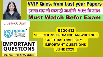 IGNOU  june 2025   #BEGC-132  #  june 2025 examination