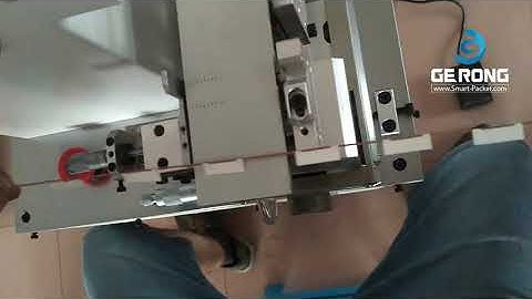 Semi automatic string cable wire folding labeling machine testing video