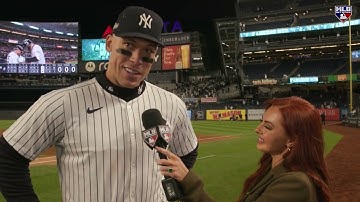 Aaron Judge interview after ALCS Game 2 | MLB Tonight