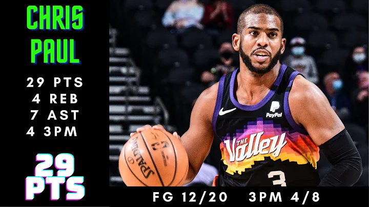 Chris Paul 29 PTS, 4 REB, 7 AST, 4 3PM, 1 STL - Nets vs Suns - February 16, 2021