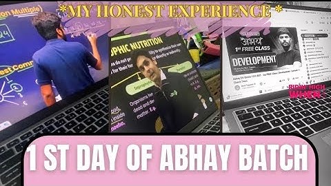 First Day Of Abhay Batch 🤌| Honest Review About Abhay Batch |Cbse 10 TH Grader 