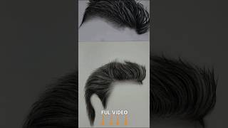 How to Draw Realistic Male Hair | Step by Step Tutorial #norway #oslo #draw #drawing #art #shorts