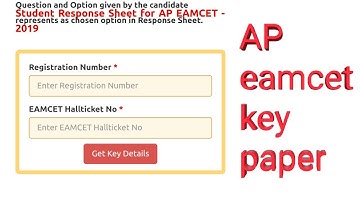 How to download AP eamcet key 2019