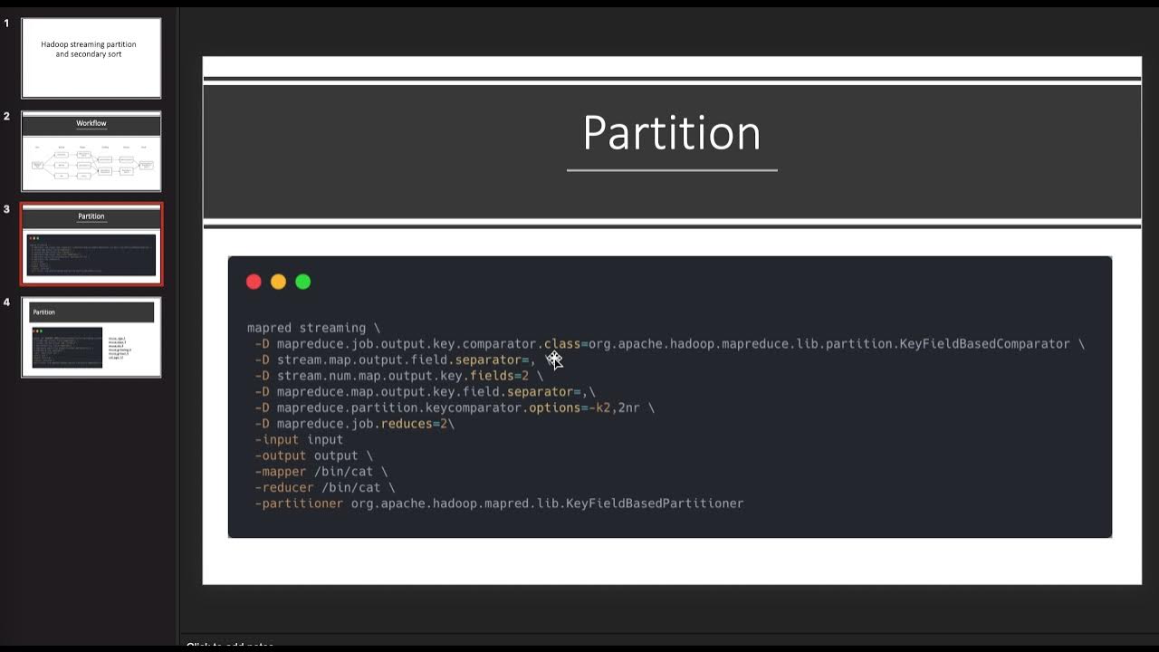Hadoop streaming partition and secondary sort YouTube