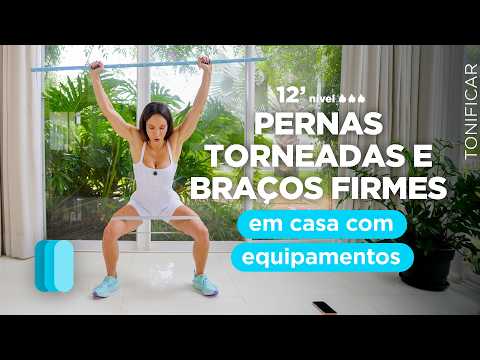 Workout for Toned Legs and Firm Arms with a Broomstick and Resistance Band at Home - CAROL BORBA