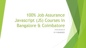 100% Job Assurance Javascript JS courses in bangalore  & Coimbatore-etcoe.in