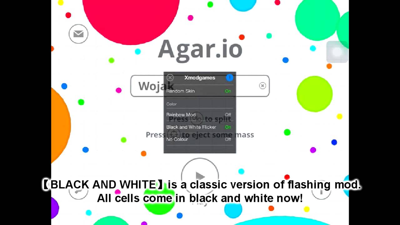 agar io 1st flashy rainbow mod on ios android by xmodgames youtube