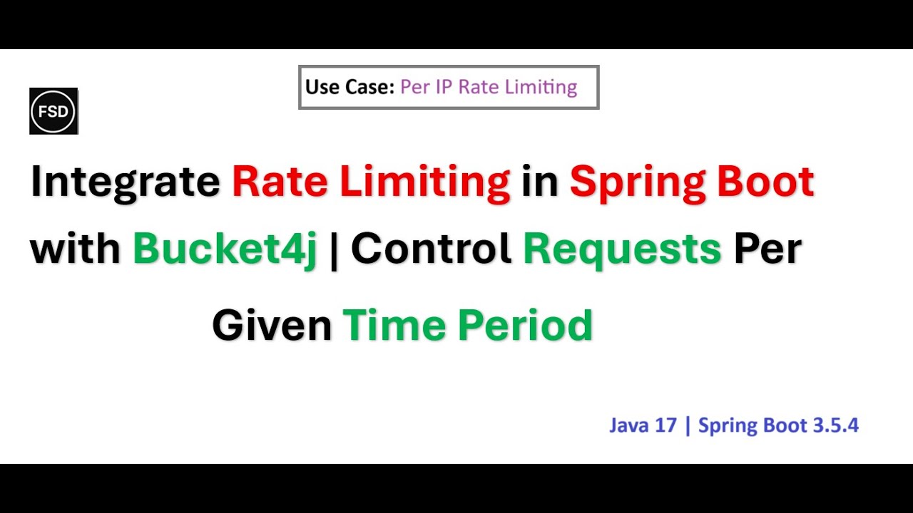 Integrate Rate Limiting in Spring Boot with Bucket4J | Control Requests ...