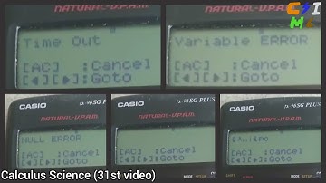 Random Error Generator [5 Possible Errors!] ft. Time Out and more! - fx-96SG PLUS | Calculus Science