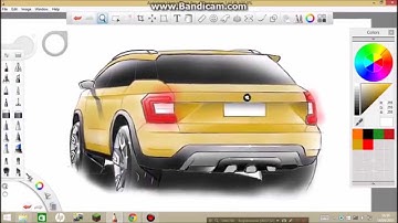 SKETCHBOOK PRO TUTORIAL: Skoda suv design sketch PART 2